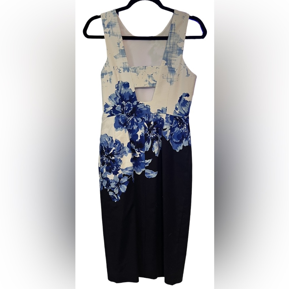 Anthropologie Floral Open Back Dress Size 4 - Picture 4 of 8